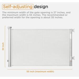 Kub Retractable Mesh Safety Gate – New (34″ × up to 55″)